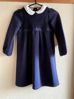 女児 入学 卒園 ワンピース 125cm ネイビー GREEN LABEL