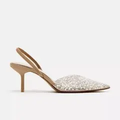 お値下げ中【新品未使用】ZARA フェイクパール ハイヒール 38パンプスのサムネイル