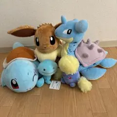 ポケットモンスター 4点セット 꼬부기 ワタッコ ラプラス イーブイ ウパー