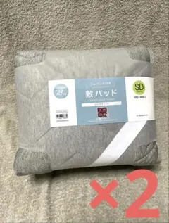 3月限定値下げ‼︎ニトリ　グレー 敷きパッド ゴムバンド付き　SD 2点セット