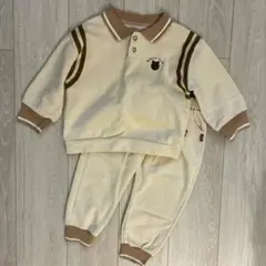 韓国子供服　セットアップ 長袖 トップス パンツ　ベージュ　モイモルン　風