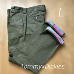 トミー×Dickies チノパン カーキ　メンズ ボトムス L