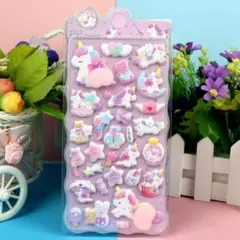 おしりシール　立体シール　ぷにぷにシール　ゆめかわ　ユニコーン　シール交換