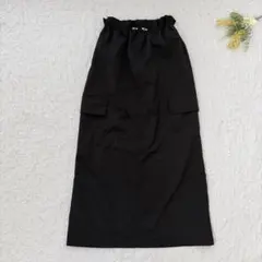 さのまい　トランク エイティーエイト　ドローストリングカーゴスカート　F 黒のサムネイル
