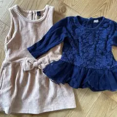 ふわふわワンピース　薄手ロンT 女の子