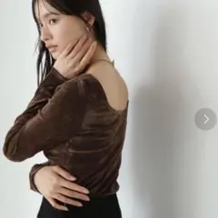 ナチュラルビューティーベーシック ベロアタッチカットソー