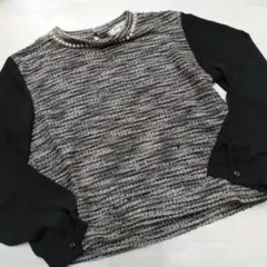 Emsexcite パール装飾 長袖トップス