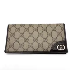 GUCCI グッチ オールドグッチ GG柄 がま口長財布 ゴールド金具