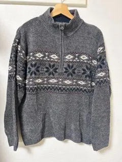 U.P renoma ノルディック柄 ハーフジップ ニット セーター レノマのサムネイル