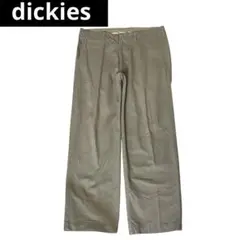 90s ディッキーズ　dickies ワークパンツ 刺繍ロゴ ベージュ 801