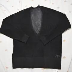 新品タグ付 ナノ・ユニバース DeepVネックシアー畔ニット 블랙