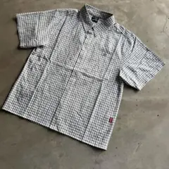 BELVET 赤 チェック柄 半袖シャツ 新品 短丈 - メルカリ