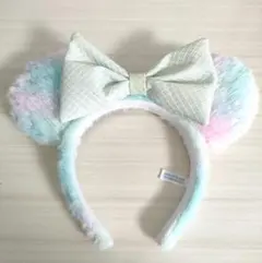 ディズニー カチューシャ ミニー ミントグリーン ラメ スパンコール