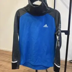 adidas 青 グレー ハイネックジャージ