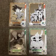 ドラゴンボール スーパーダイバーズ 孫悟空 孫悟飯 セル 魔人ブウ 4枚セット