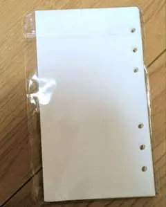 両面剥離紙6つ穴 リフィルホワイトシート　15枚 貼って剥がせる A6