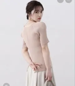 PROPORTION BODY DRESSING 半袖リブニットトップスのサムネイル