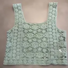 グリーン レースビスチェ サイズF