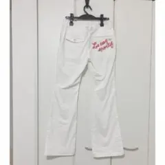 ルコックスポルティフ　ゴルフ　ウェア　レディース　パンツ　ホワイト　L