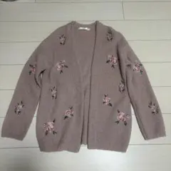 COCODEAL 花柄刺繍 カーディガン