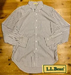 シャツ 古着 80s L.L.Bean エルエルビーン 長袖 ストライプ 90s