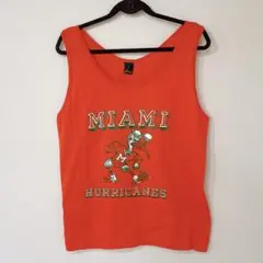 80s USA製 MIAMI HURRICANES タンクトップ ユニバーシティ