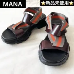 新品未使用✨　MANA マナ　532167 厚底サンダル　オープントゥのサムネイル