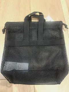 無印良品 持ち手付き巾着 メッシュ 黒 Sサイズのサムネイル