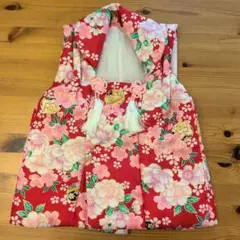 七五三用 花柄 赤色 衣装