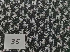 35，1月SALE開催中　リバティ　ダルメシアンドッツ　ブラック　54×22cm
