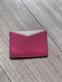 [値下げしました] FURLA フルラ　ピンク レザー カードケース