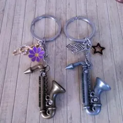 サックス型キーホルダー 2個セット