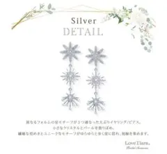 シルバー 星モチーフ　ブライダル　アクセサリー　イヤリング