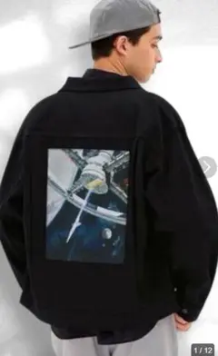 GU 2001年宇宙の旅デニム ブラックジャケット　Sサイズ