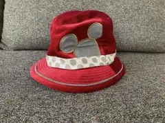 ディズニーリゾート　帽子　キャップ　バケットハット　ワインレッド