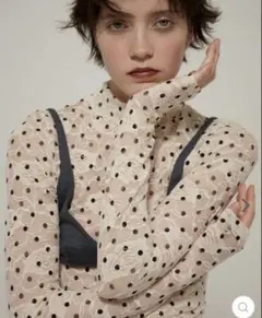 新品未使用】POPPY Dot lace see-through top - メルカリ