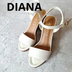 DIANA ダイアナ アイボリー ストラップサンダル チャンキーヒール 23cmのサムネイル