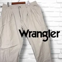 【Wrangler】42×30 刺繡ロゴウエストゴム　カーゴパンツ