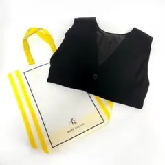 ロペピクニック ロングジレ ワンピース 38 黒 ノベルティ ショッパー付き