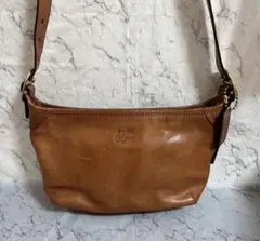 COACH オールドコーチ レザーショルダーバッグ ブラウン