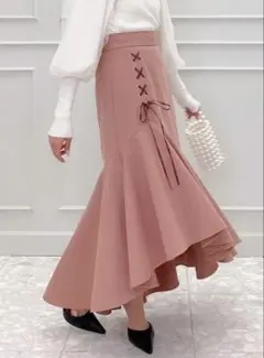 eimy istoir ロングスカート　レースアップマーメイドスカート ピンクのサムネイル