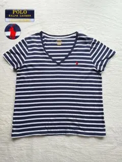 ラルフローレンPOLO RALPH LAUREN ボーダー Vネック Tシャツのサムネイル