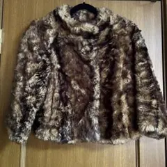 組曲　ブラウン ファーコート ショート丈