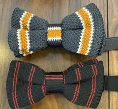 【専用です】ストライプ蝶ネクタイ2色セット