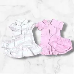 ラルフローレン 半袖ポロワンピース ブルマ付き2点セット 鹿の子 (75 80)のサムネイル