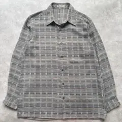 CIMCA SPORTS 総柄 長袖シャツ グレー系 メンズ