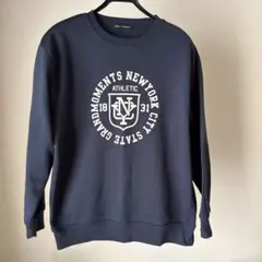 裏起毛スウェット　トレーナー　ネイビー