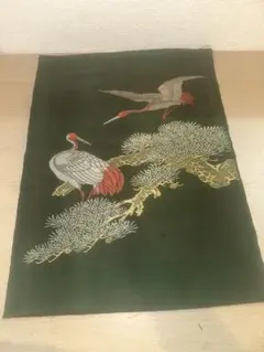 和柄 布 生地 鶴 松 デザイン
