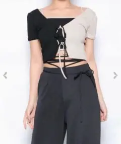 melt the lady バイカラーリブアンサンブル