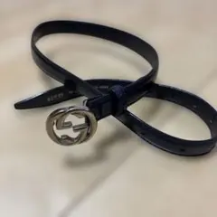 GUCCI ブラック レザーベルト